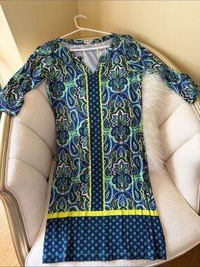 Hatley Blue and Green Paisley Tunic